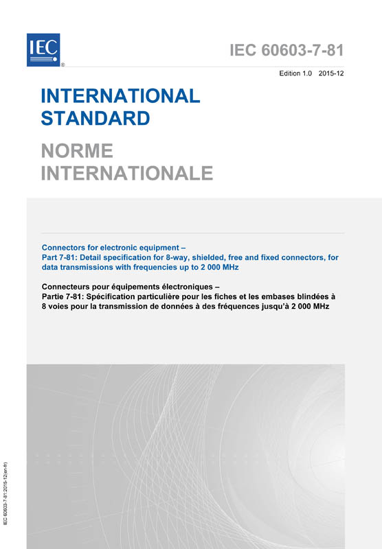 Cover IEC 60603-7-81:2015